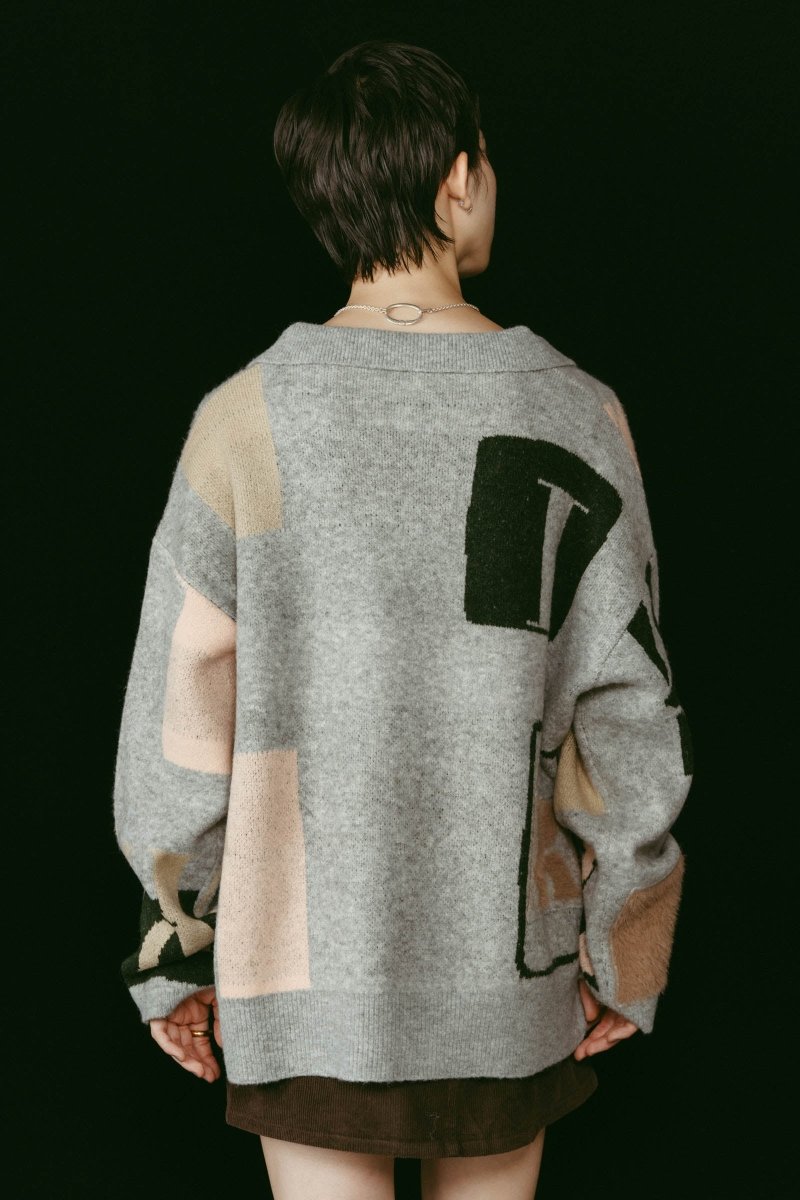 K design knit pullover(unisex/gray - KNUTH MARF