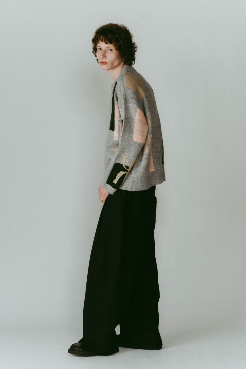K design knit pullover(unisex/gray - KNUTH MARF