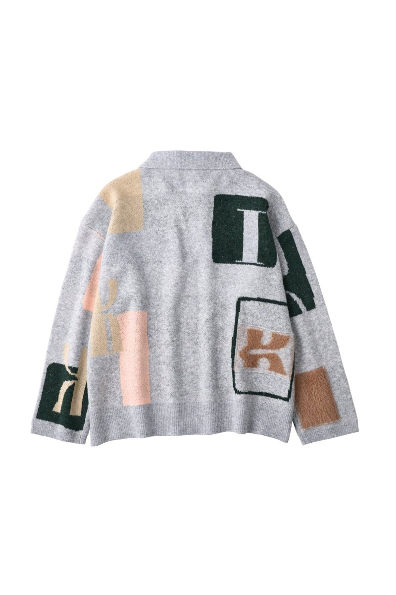 K design knit pullover(unisex/gray - KNUTH MARF
