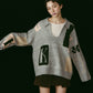 K design knit pullover(unisex/gray - KNUTH MARF