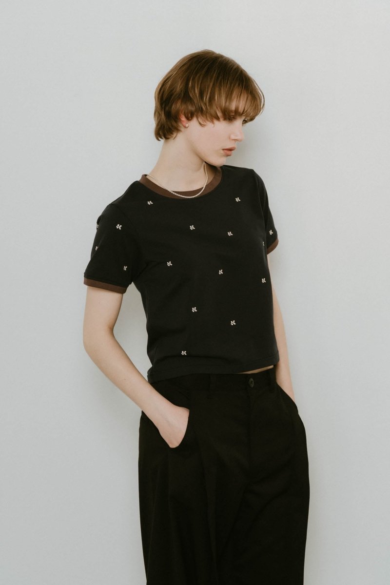 K motif mini T shirt/2color - KNUTH MARF