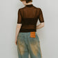 K motif sheer tops/3color - KNUTH MARF