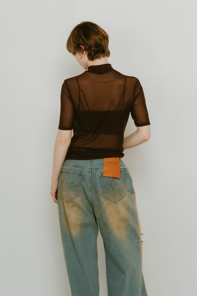 K motif sheer tops/3color - KNUTH MARF