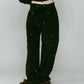 K motif velveteen pants(unisex)/black - KNUTH MARF