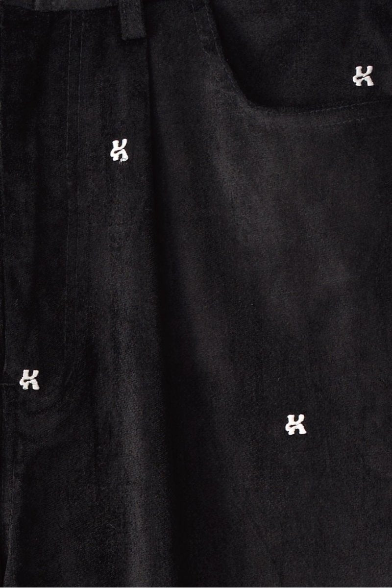 K motif velveteen pants(unisex)/black | KNUTH MARF