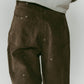 K motif velveteen pants(unisex)/graykhaki - KNUTH MARF