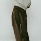 K motif velveteen pants(unisex)/graykhaki - KNUTH MARF