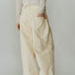 K motif velveteen pants(unisex)/ivory - KNUTH MARF