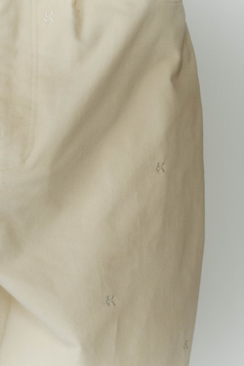 K motif velveteen pants(unisex)/ivory - KNUTH MARF