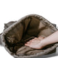 leather drawstring bag/2color