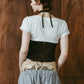 suede bustier top/darkbrown