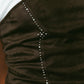 suede bustier top/darkbrown
