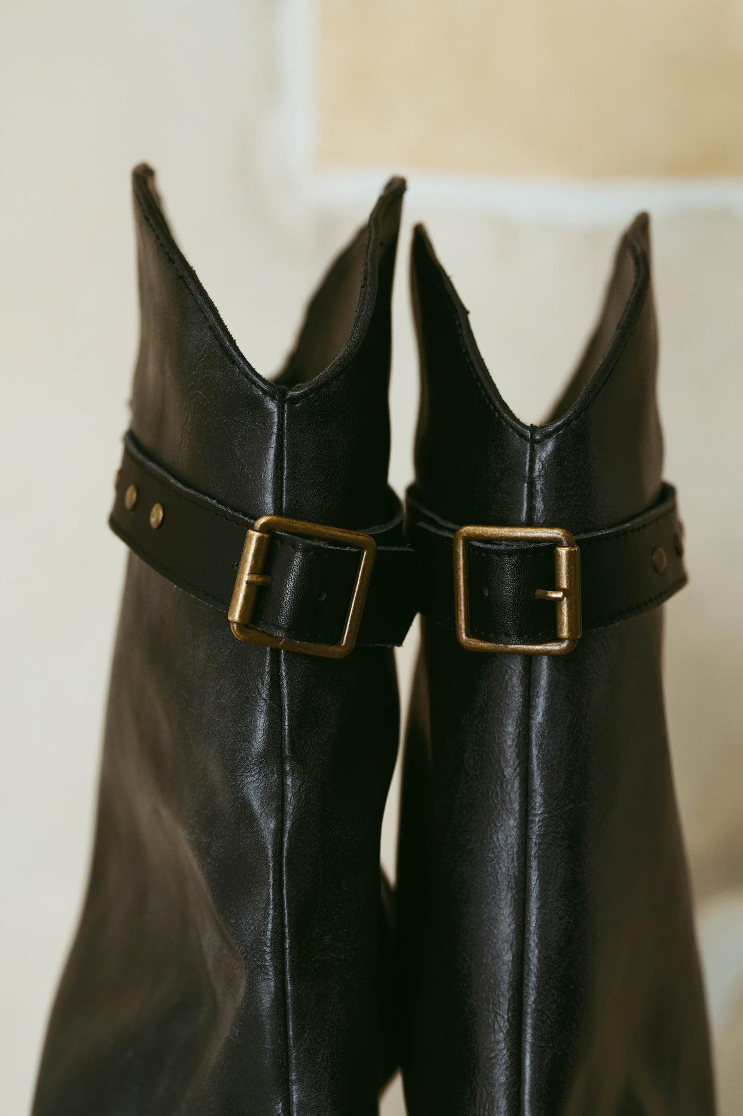 western belted boots/2color