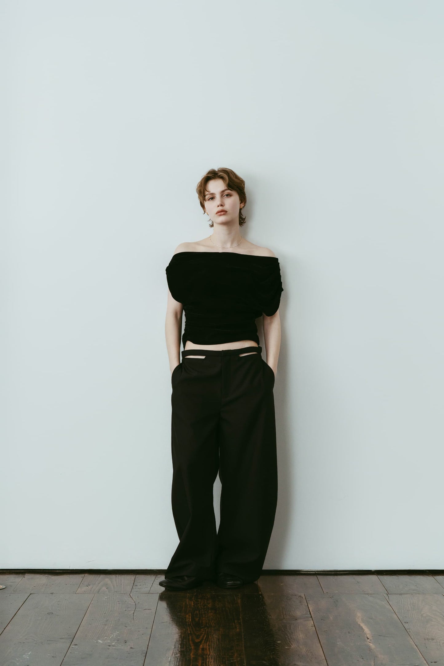 spaghetti pants/black