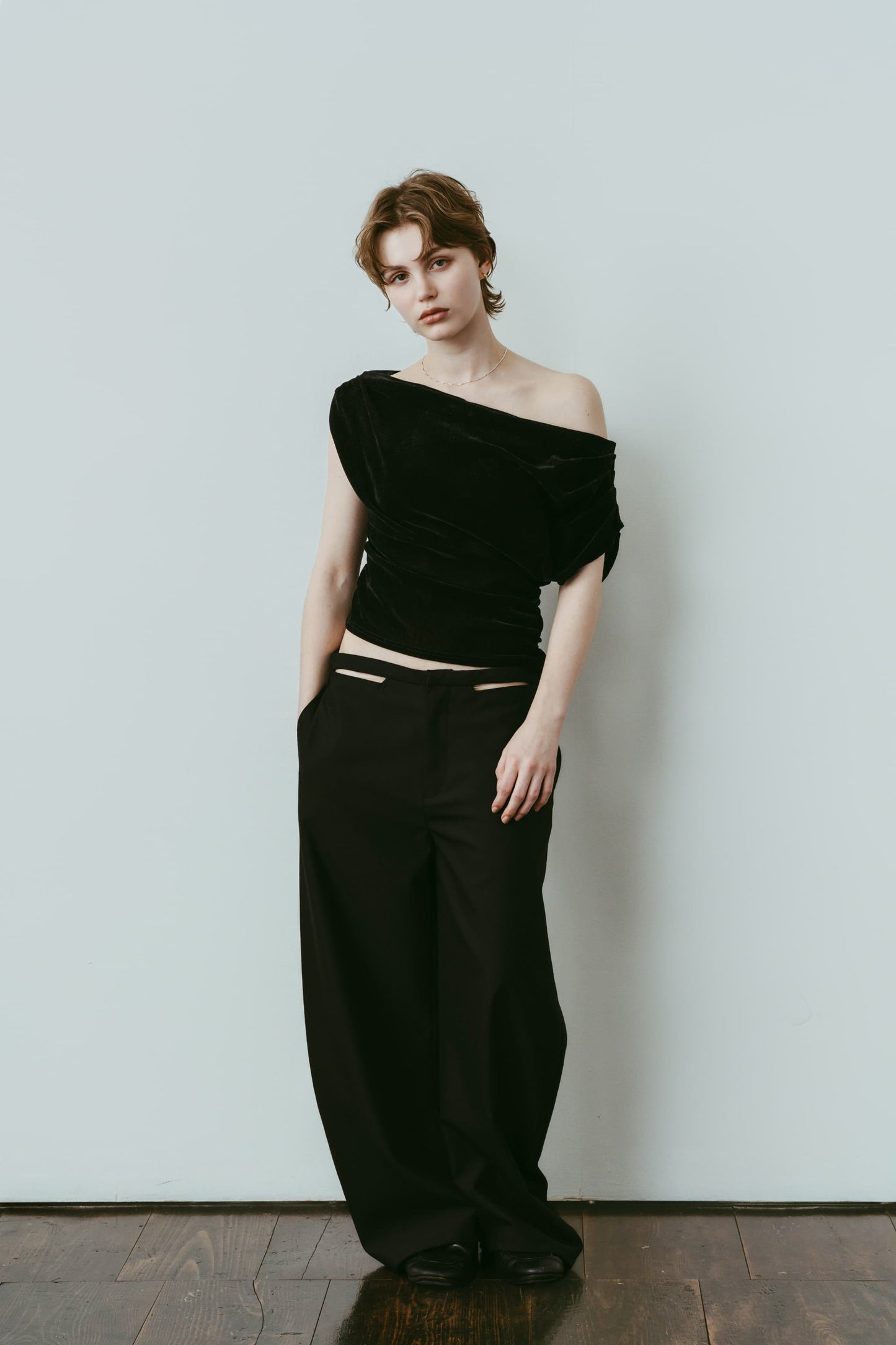 spaghetti pants/black