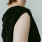 sheer velour top/black