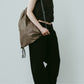 leather drawstring bag/2color
