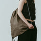 leather drawstring bag/2color