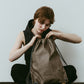 leather drawstring bag/2color