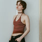 knit halter bustier/3color