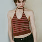 knit halter bustier/3color
