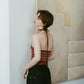 knit halter bustier/3color