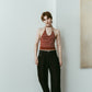 knit halter bustier/3color
