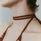 knit halter bustier/3color