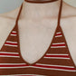 knit halter bustier/3color