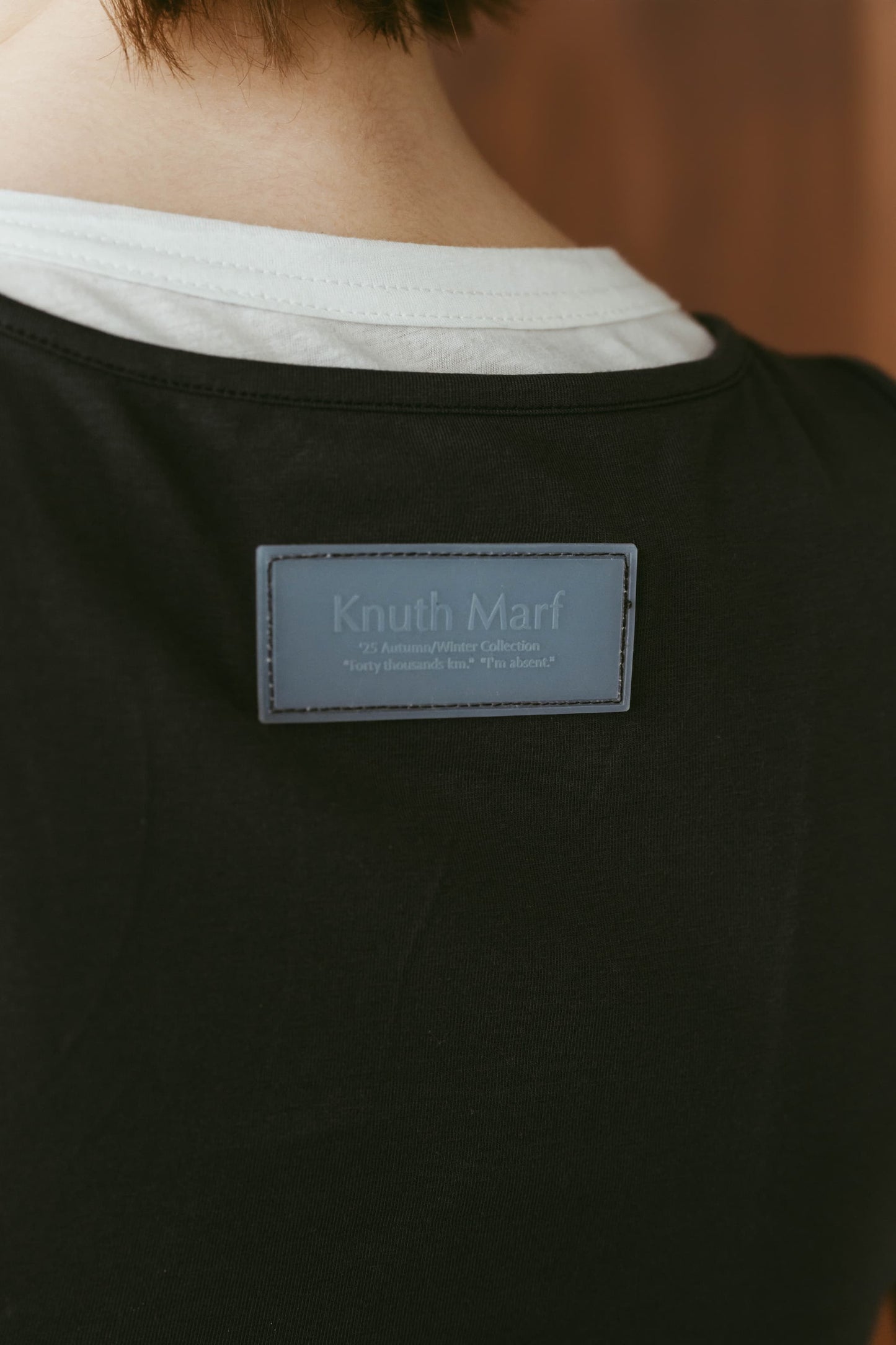 2piece layered tank tee/charcoal