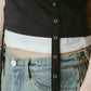 2piece layered tank tee/charcoal