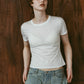 2piece layered tank tee/charcoal