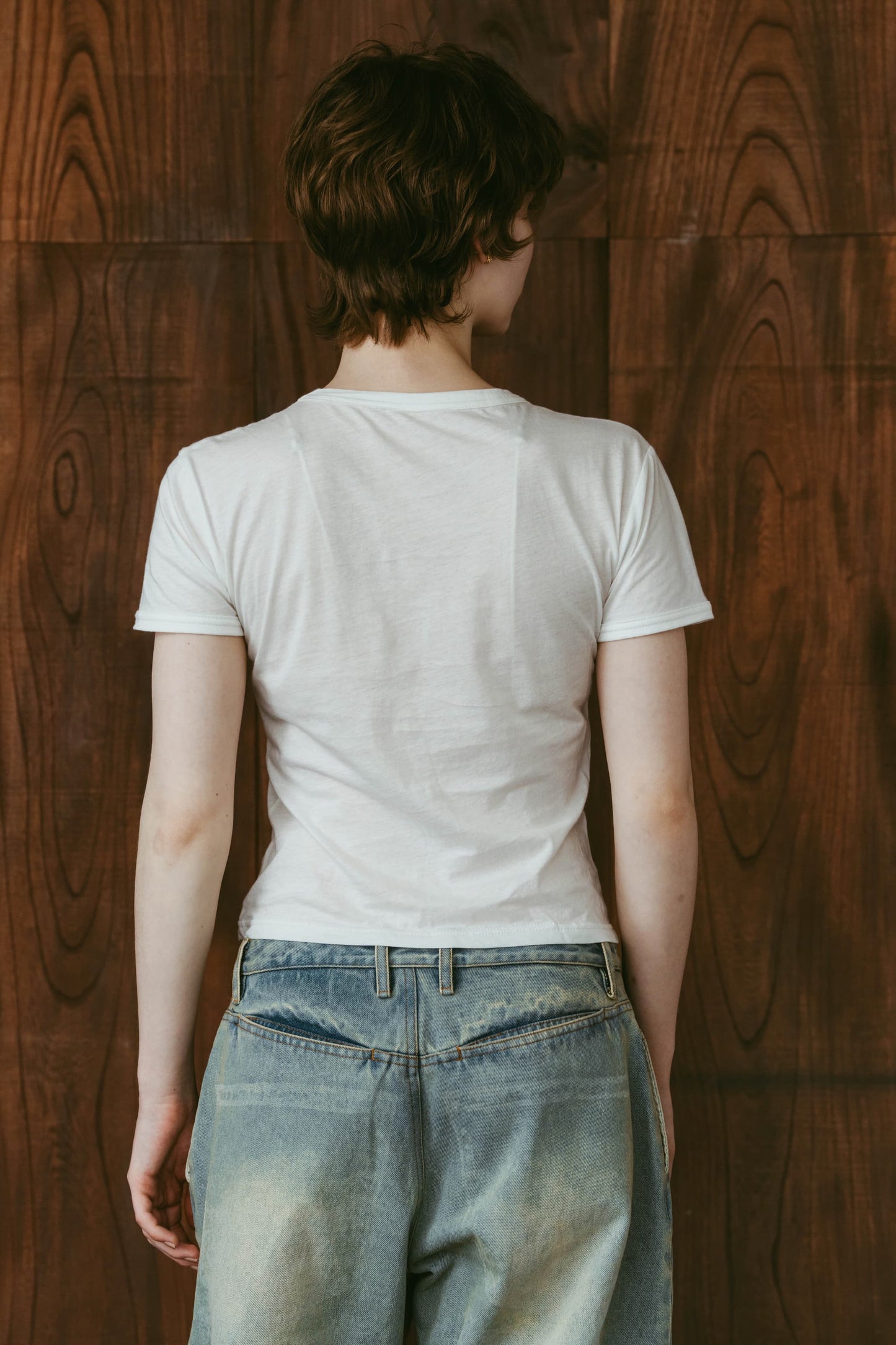 2piece layered tank tee/charcoal