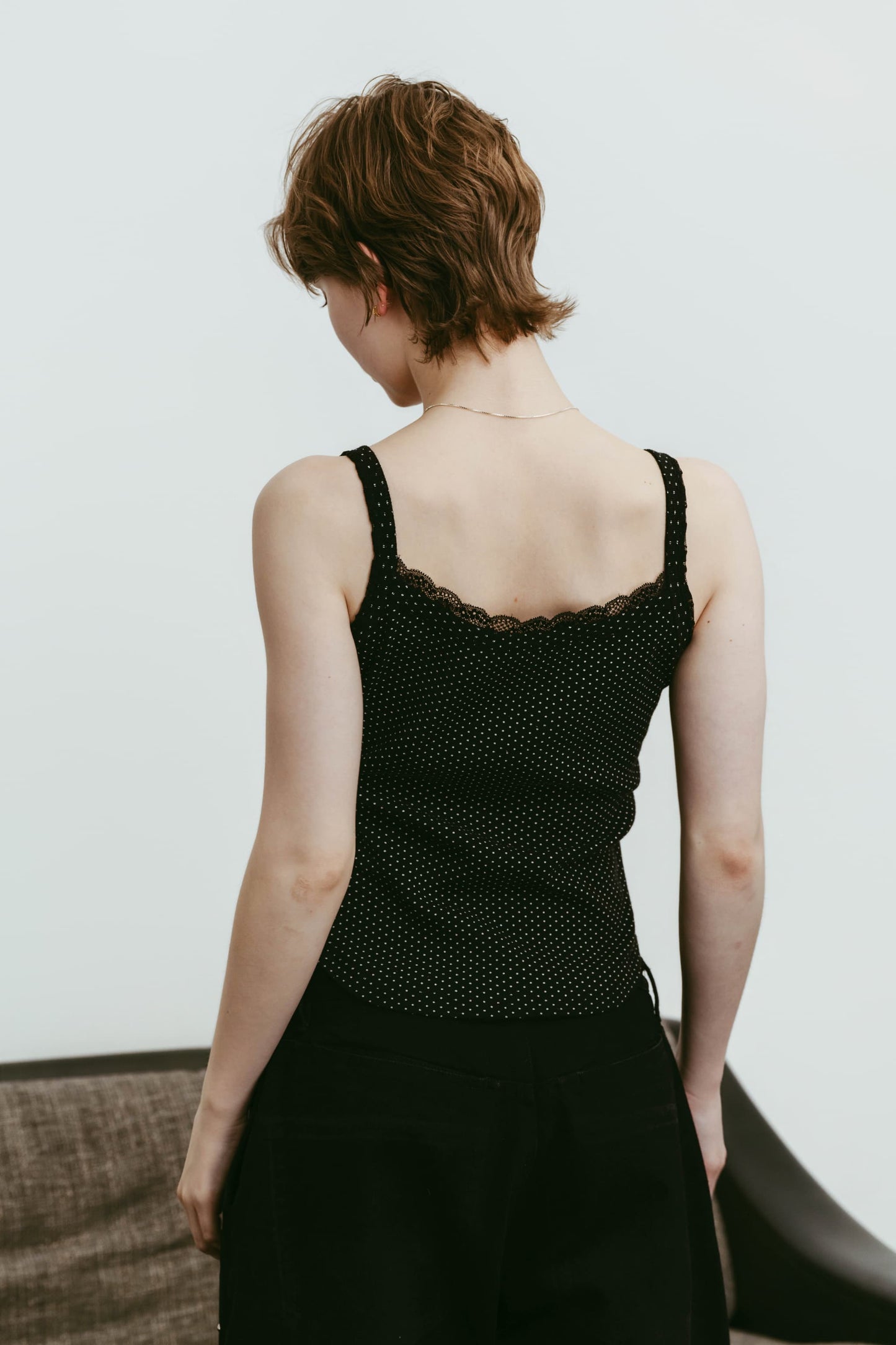 lace detail camisole/3color