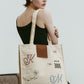graphic canvas tote/2color