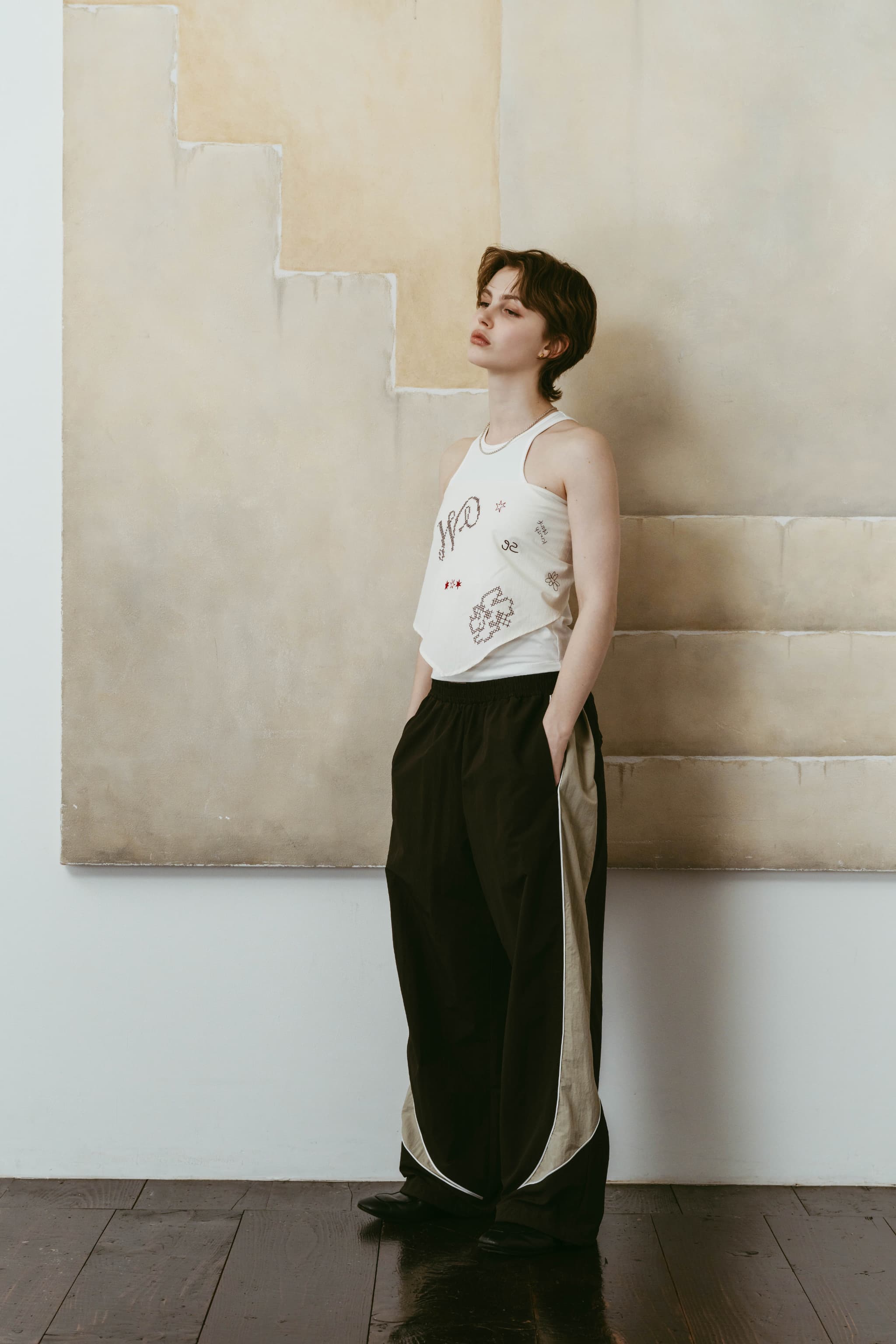 nylon easy pants(unisex)/brown | KNUTH MARF