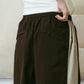 nylon easy pants(unisex)/brown