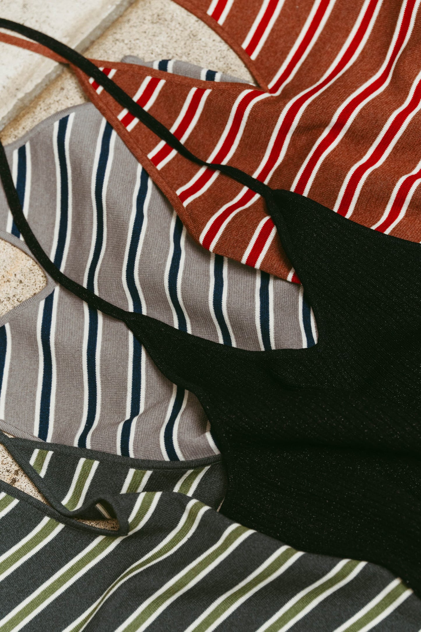 knit halter bustier/3color