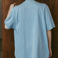 tuck detail oversized tee(unisex)/blue