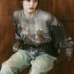 school sheer long-sleeve tee(unisex)/girls