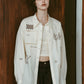 embroidered shirt(unisex)/ivory