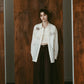 embroidered shirt(unisex)/ivory