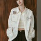 embroidered shirt(unisex)/ivory