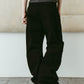 draped denim pants(unisex)/black