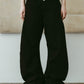 draped denim pants(unisex)/black