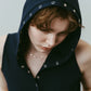 snap-button hoodie/navy