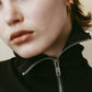 half-zip knit tank/black
