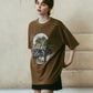 rhinestone graphic tee(unisex)/beige