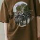 rhinestone graphic tee(unisex)/beige