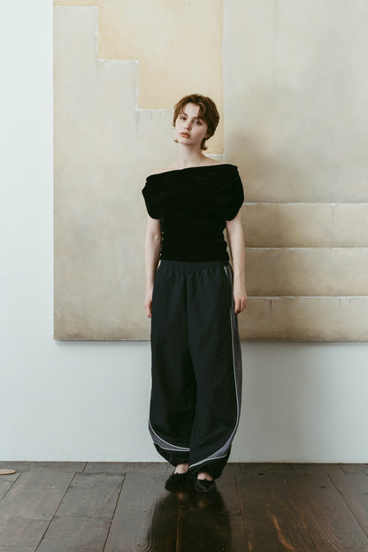 nylon easy pants(unisex)/navy